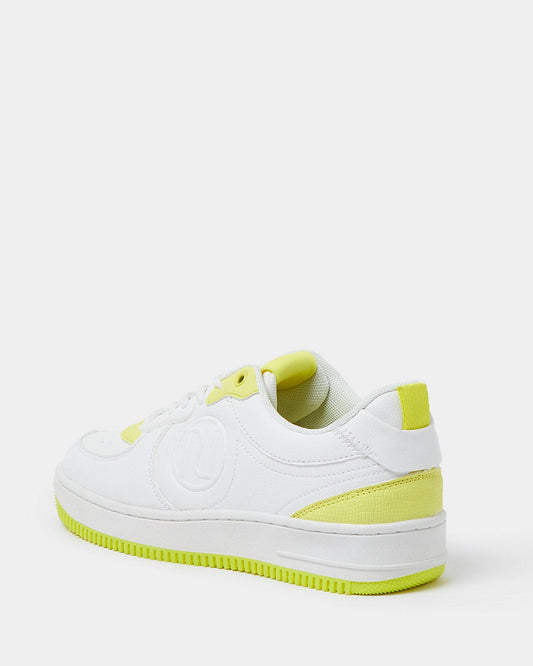 River Island Neon Trim sneakers-White - Premium  from House of Glitz  - Just $21500.00! Shop now at House of Glitz 