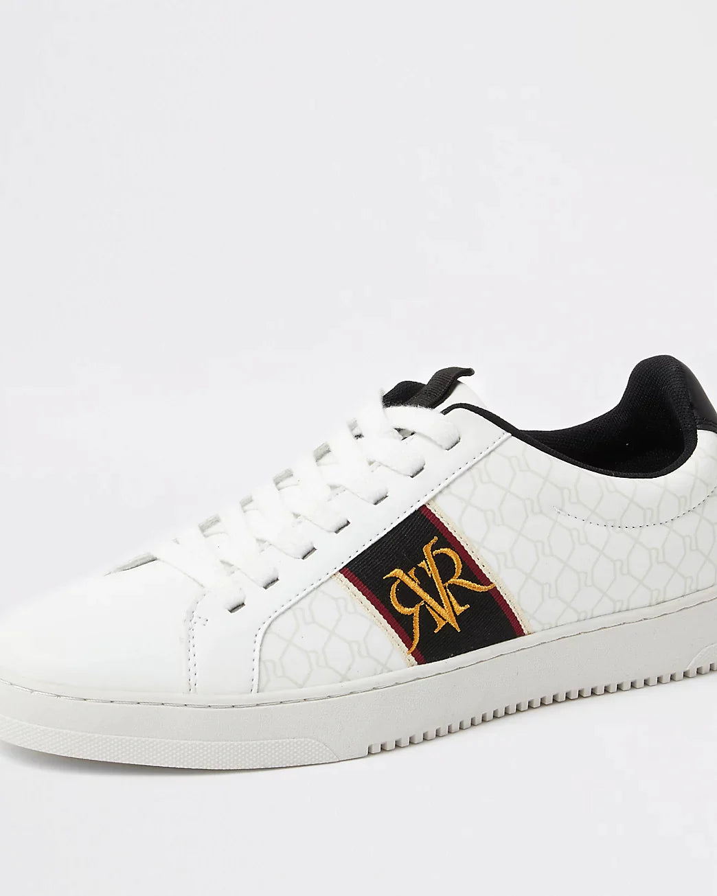 River Island Monogram Male Sneakers-White - Premium  from House of Glitz  - Just $23500.00! Shop now at House of Glitz 