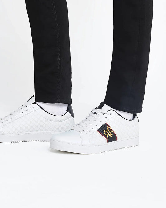 River Island Monogram Male Sneakers-White - Premium  from House of Glitz  - Just $23500.00! Shop now at House of Glitz 
